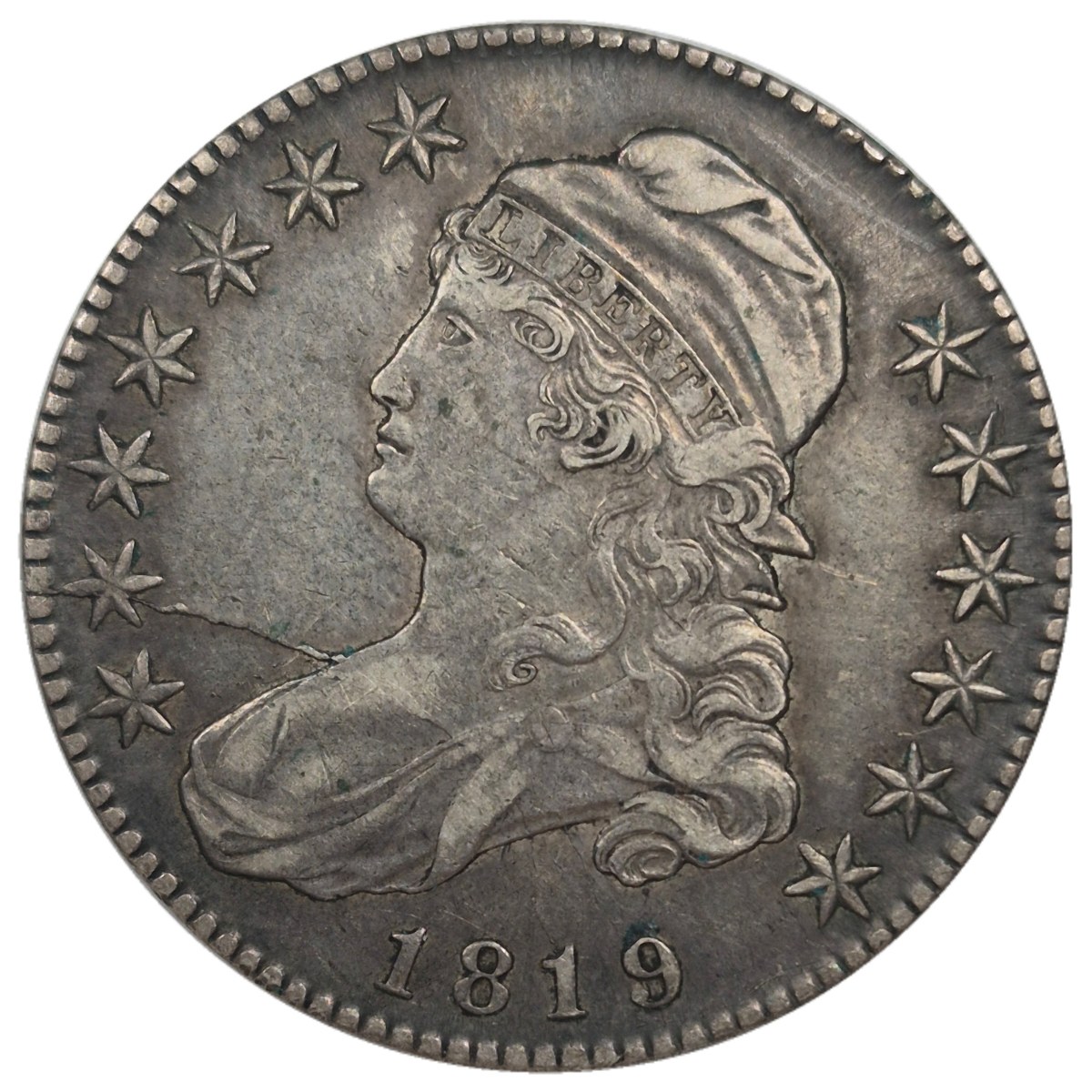 1819-50c-Capped-Bust-Half-Dollar-Overton-107A,-R7